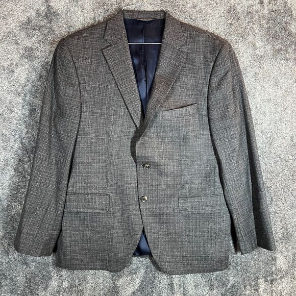 David Donahue Blazer Mens 40 Gray Sport Coat Jacket Pockets Preppy Formal - Picture 1 of 11